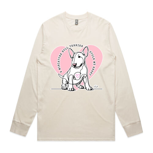 miniature bull terrier stole my heart  - mens staple longsleeve tee Thumbnail