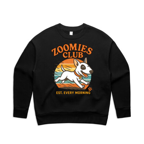 zoomies club - as colour women's relax crew Thumbnail