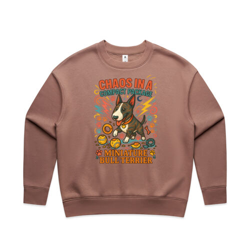 brindle chaos in a compact package  - as colour women's relax crew Thumbnail